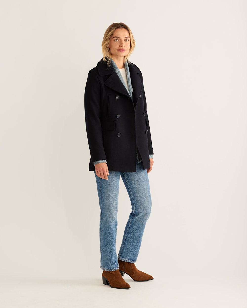 WOMEN'S PEACOAT IN NAVY image number 1