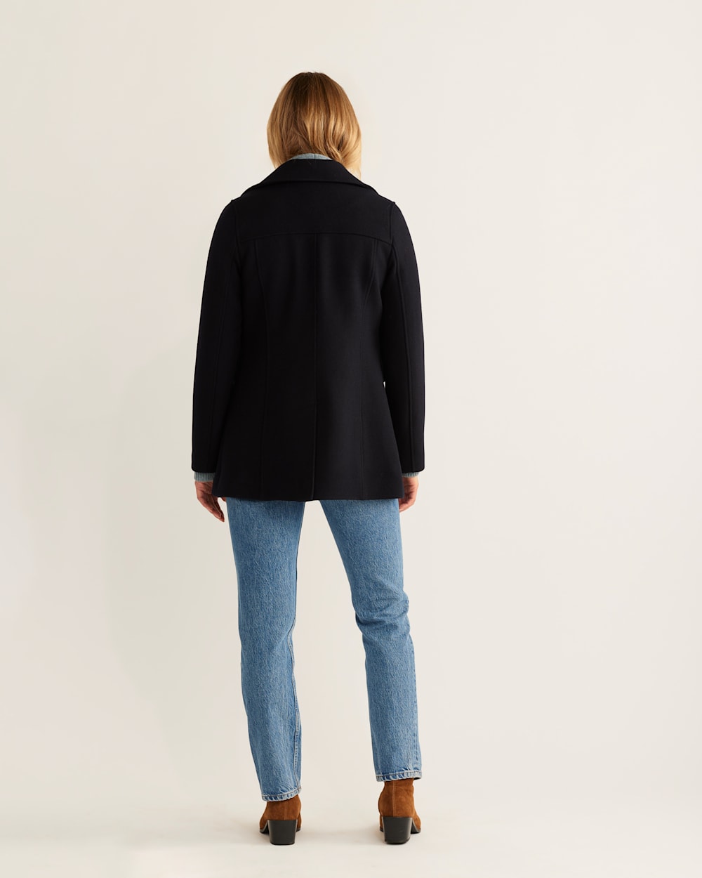 ALTERNATE VIEW OF WOMEN'S PEACOAT IN NAVY image number 3