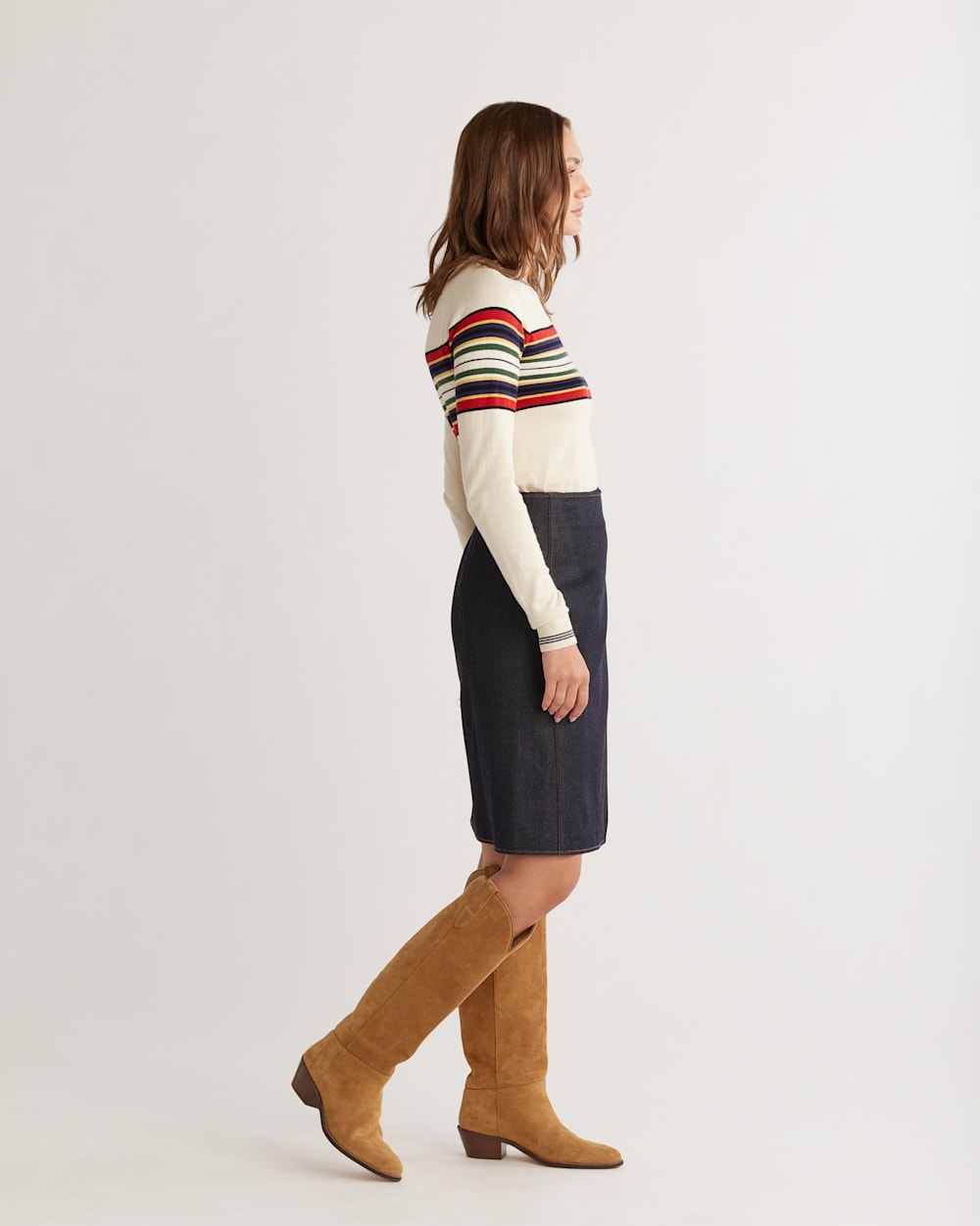 Shop Our Women s Cotton Cashmere Striped Sweater Pendleton