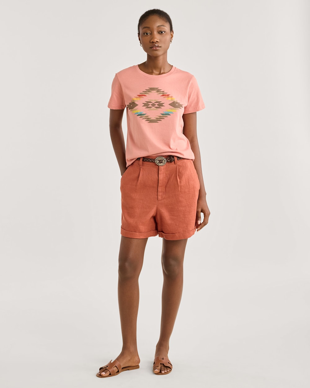 WOMEN'S SUMMERLAND GRAPHIC TEE IN DUSTY ROSE image number 1