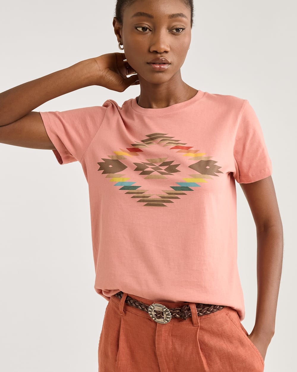 ALTERNATE VIEW OF WOMEN'S SUMMERLAND GRAPHIC TEE IN DUSTY ROSE image number 4