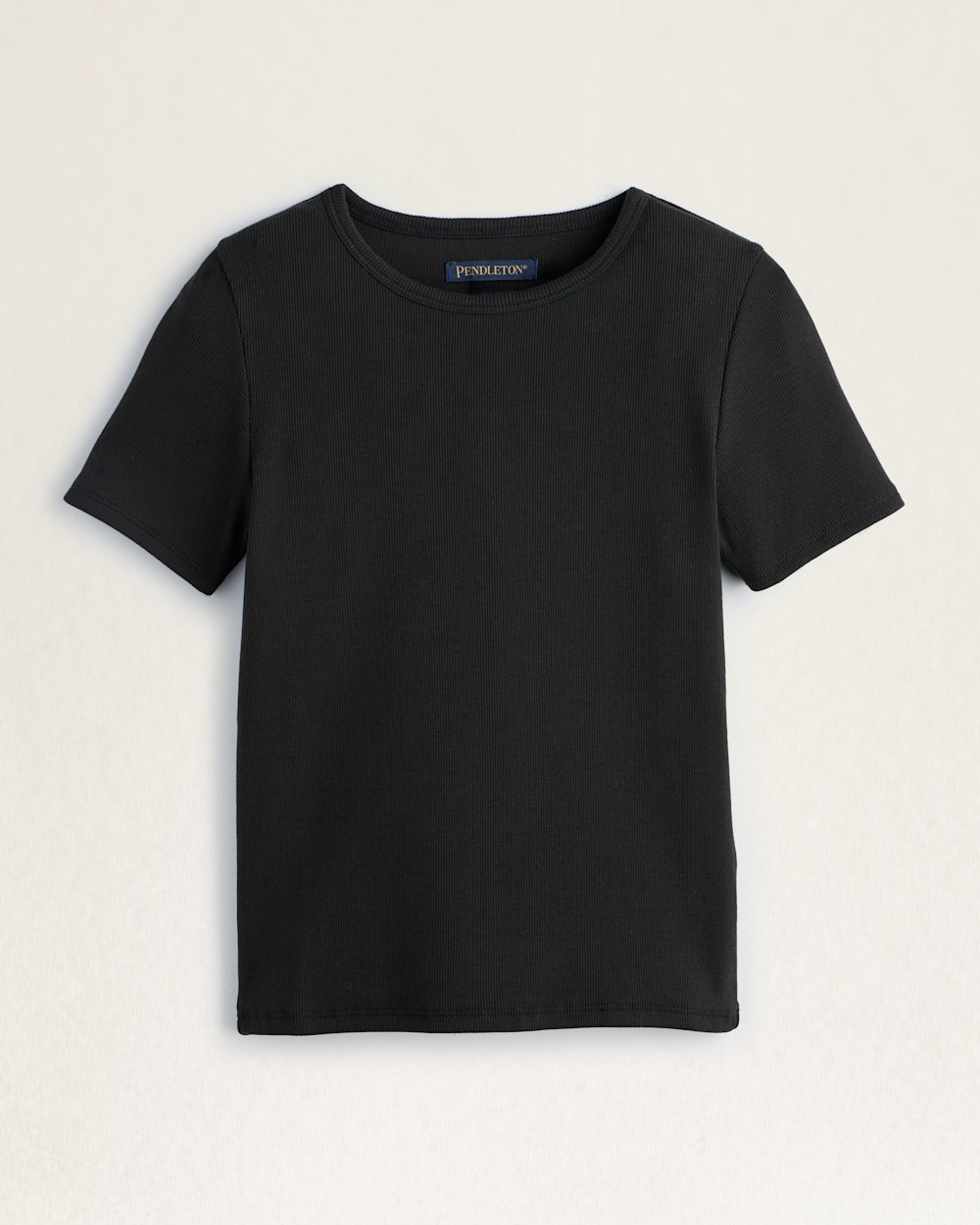 WOMEN'S PIMA COTTON BABY TEE IN BLACK image number 1