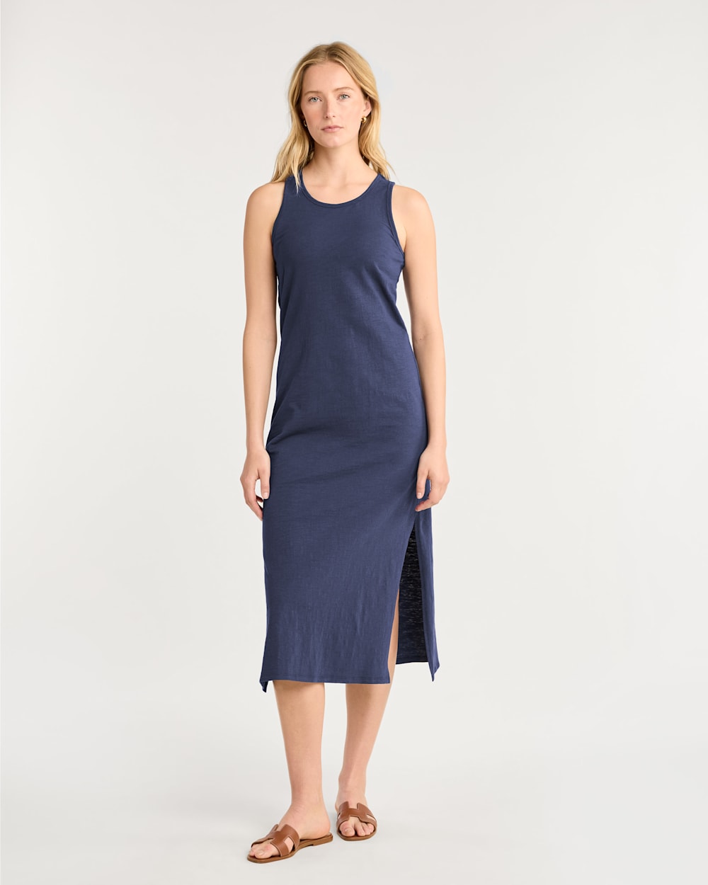 WOMEN'S MIDI TANK DRESS IN NAVY image number 1