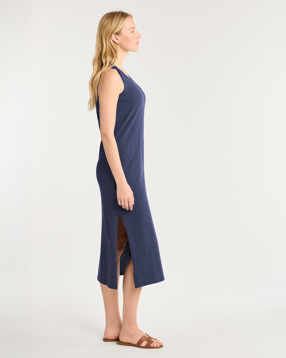 ALTERNATE VIEW OF WOMEN'S MIDI TANK DRESS IN NAVY image number 2