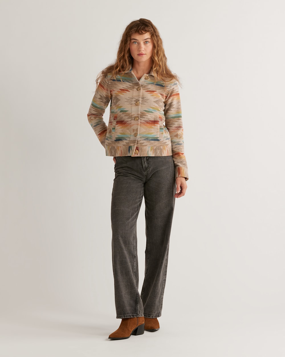 WOMEN'S WOOL WILLA JACKET IN TAN MIX SUMMERLAND image number 1