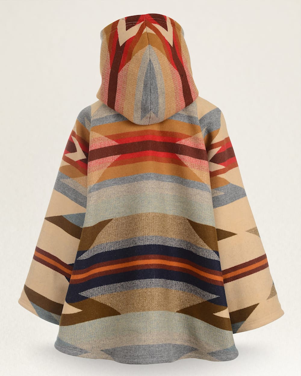 ALTERNATE VIEW OF LINDSEY THORNBURG X PENDLETON BLANKET CLOAK IN TAN WYETH TRAIL image number 2