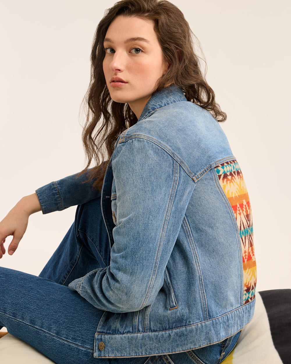 Shop Women s Pasco Denim Wool Jean Jacket Pendleton