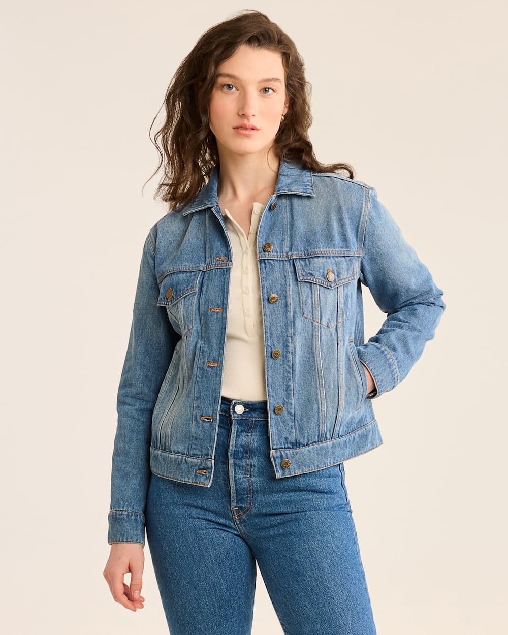 ALTERNATE VIEW OF WOMEN'S PASCO DENIM/WOOL JEAN JACKET IN PASCO image number 2