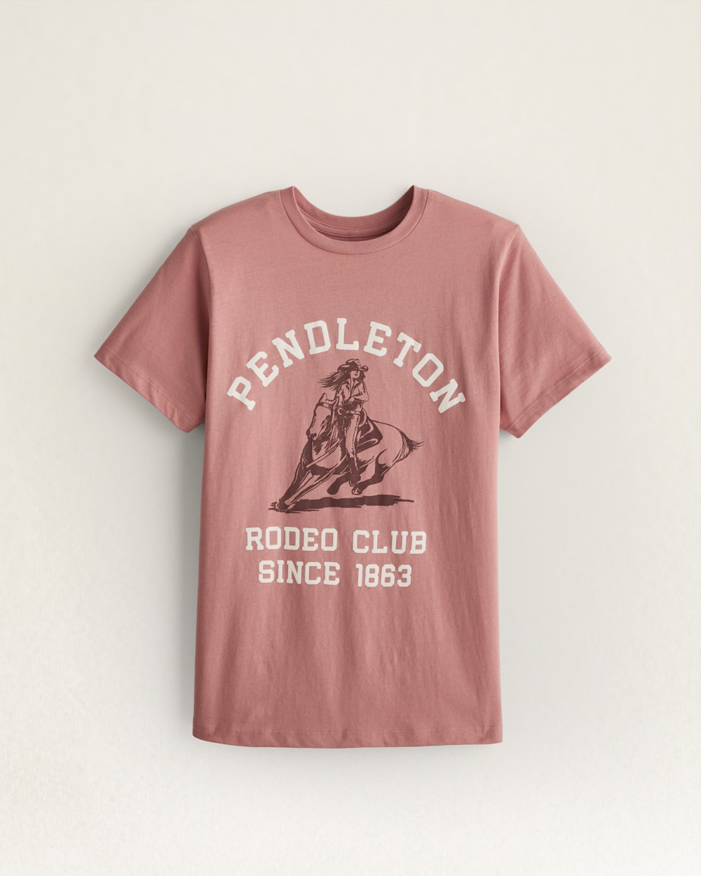 WOMEN'S RODEO COWGIRL GRAPHIC TEE IN DUSTY ROSE image number 1