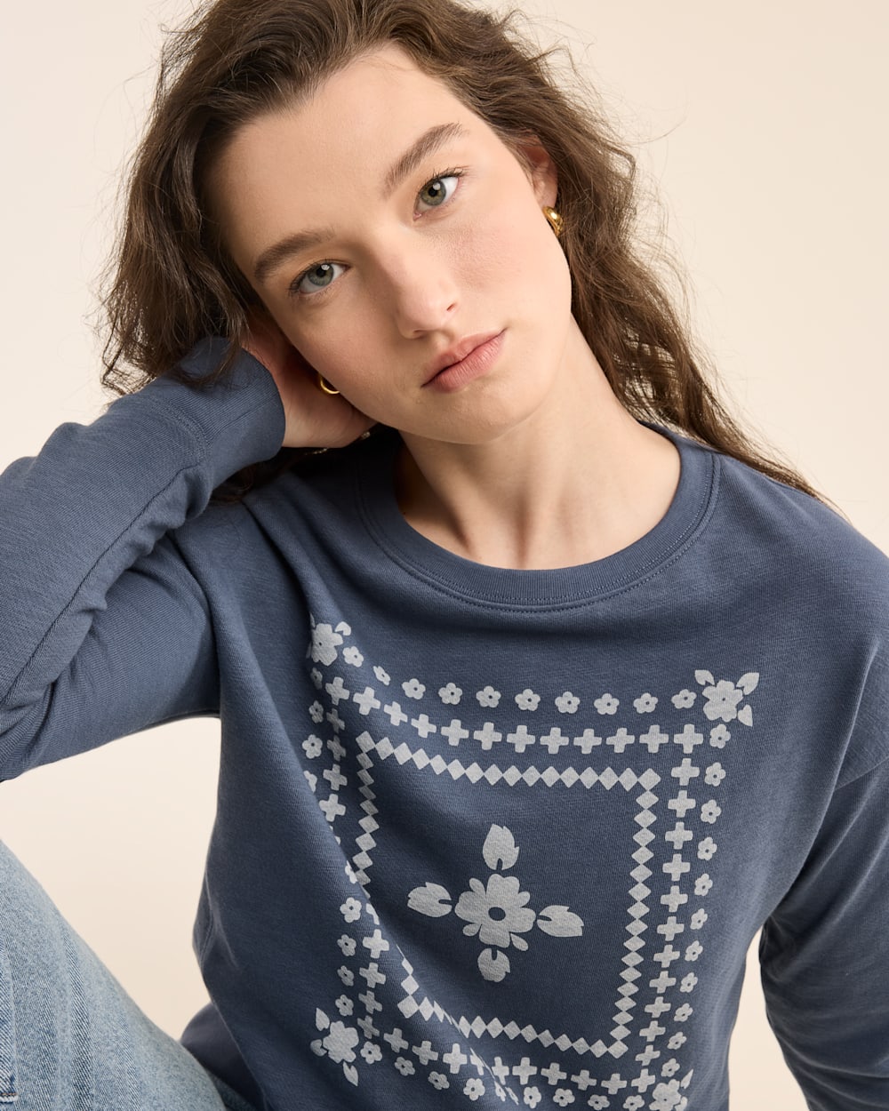 French terry crewneck outlet
