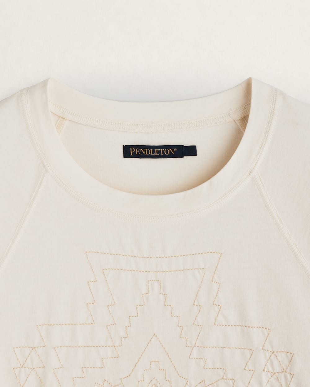 ALTERNATE VIEW OF WOMEN'S DESCHUTES HARDING EMBROIDERED TEE IN IVORY image number 2