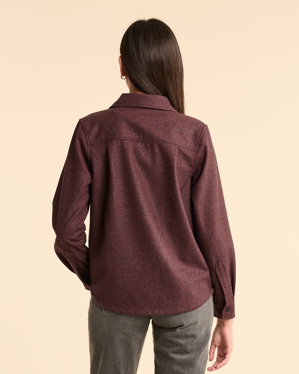 ALTERNATE VIEW OF WOMEN'S BOARD SHIRT IN BURGUNDY/NAVY MIX image number 3