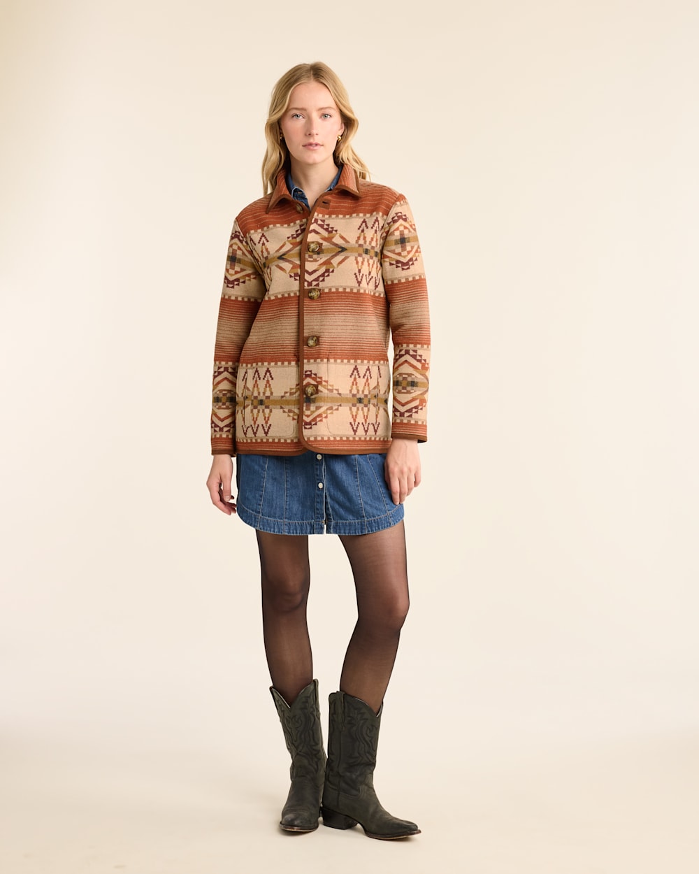 ALTERNATE VIEW OF WOMEN'S BEACON ROCK REVERSIBLE WOOL COAT IN COPPER image number 2