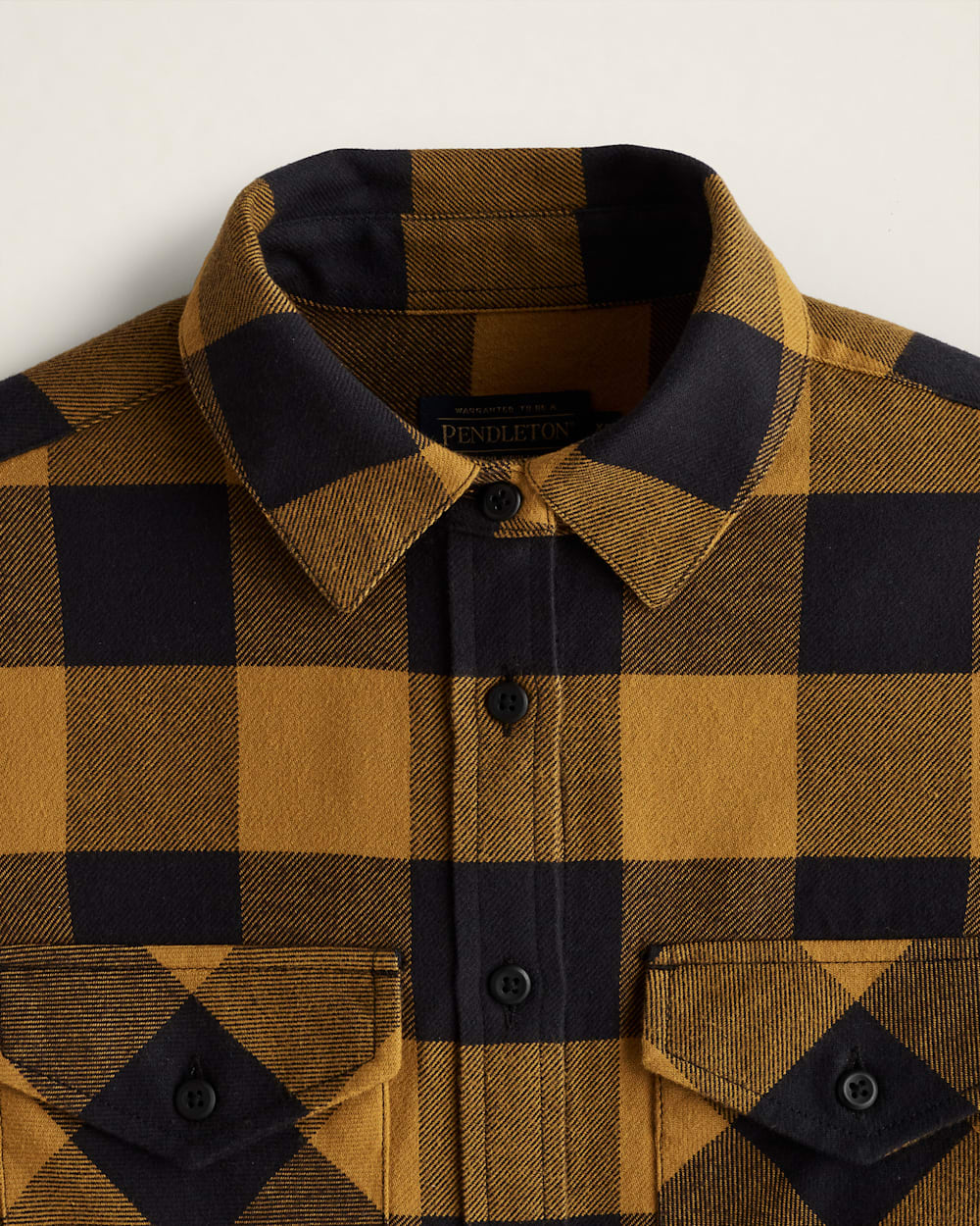 ALTERNATE VIEW OF WOMEN'S PLAID MADISON DOUBLEBRUSHED FLANNEL SHIRT IN BLACK/GOLD image number 2