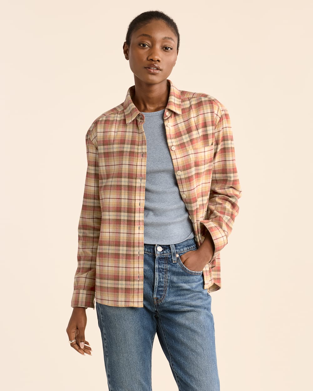 Womens plaid flannel dress hot sale
