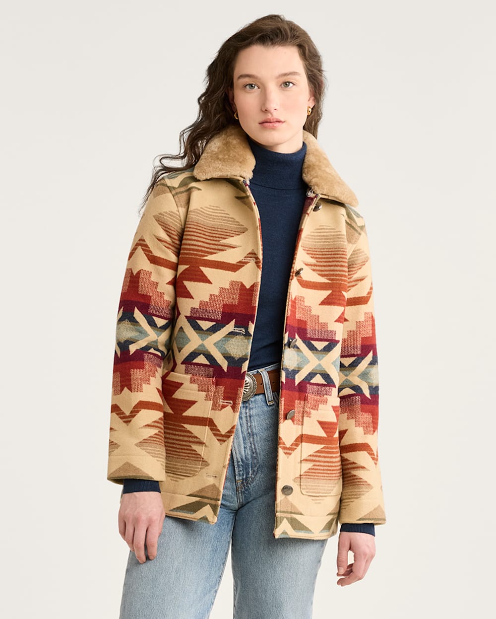 Pendleton Women s Stillwater Tan Brownsville Coat Size MD