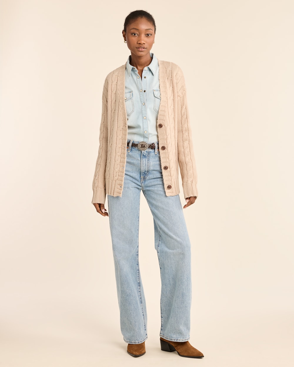 Fisherman cardigan womens sale