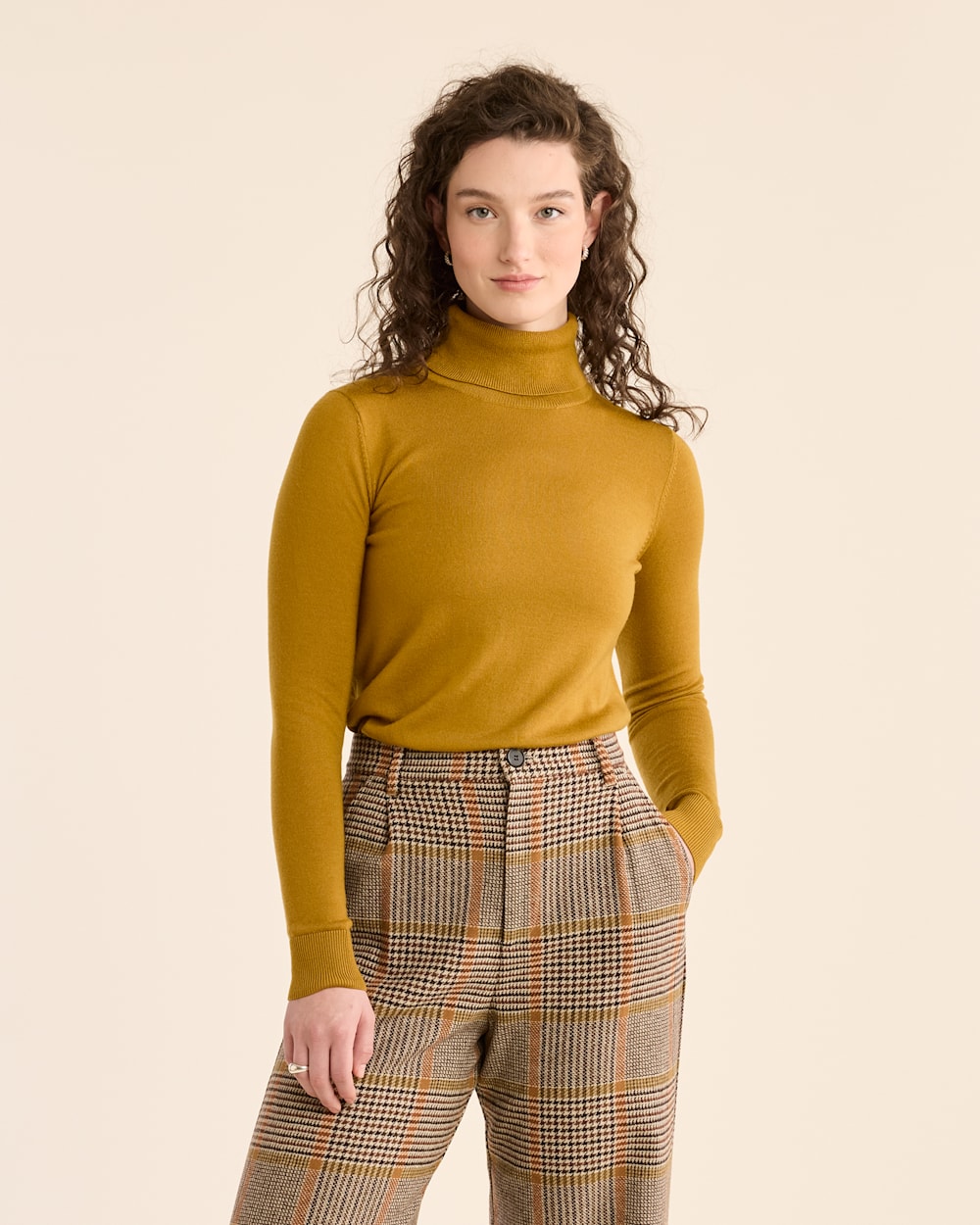 WOMEN'S MERINO TURTLENECK IN TAPENADE image number 1