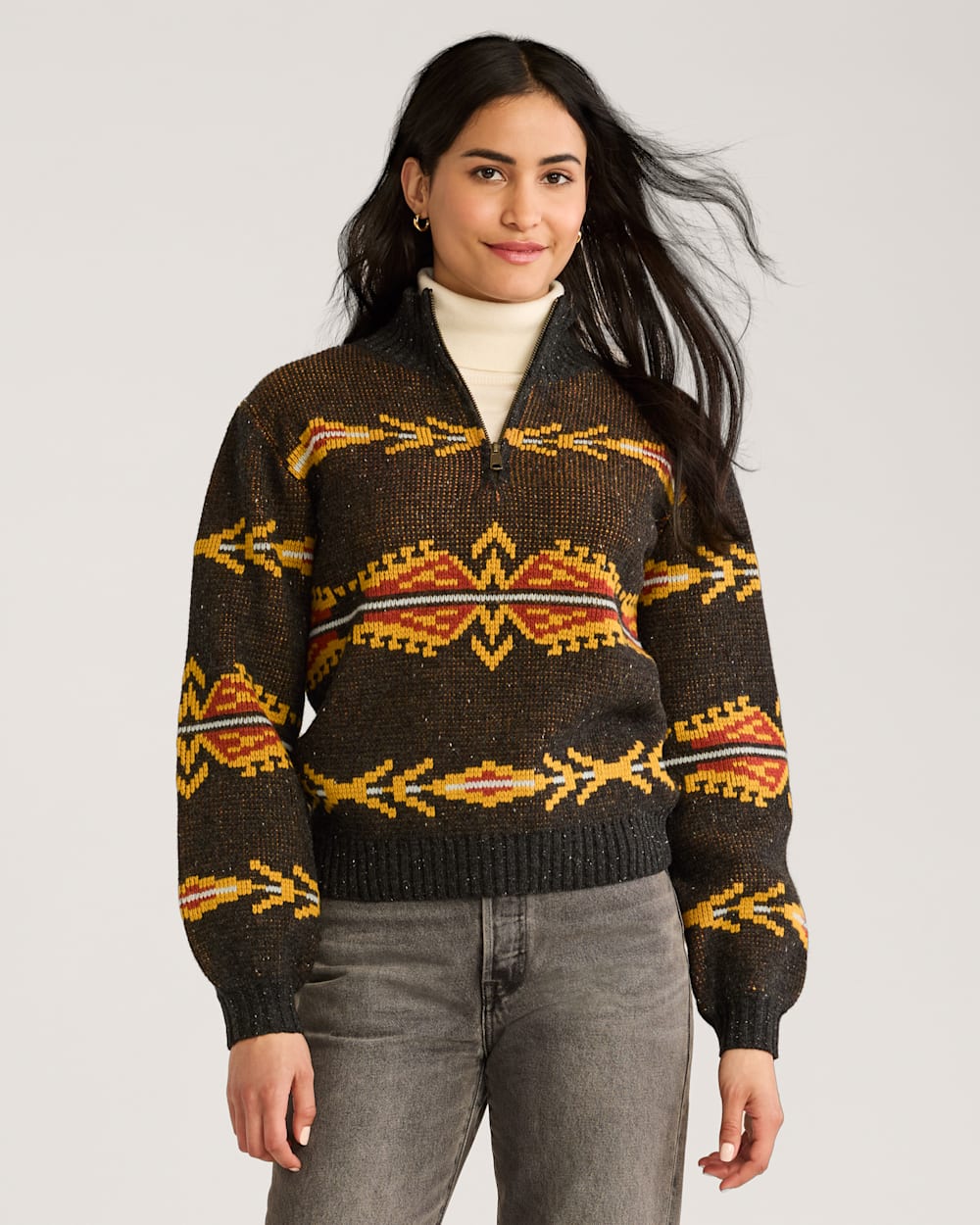 Shop Women s Quarter Zip Merino Sweater for Classic Softness Pendleton