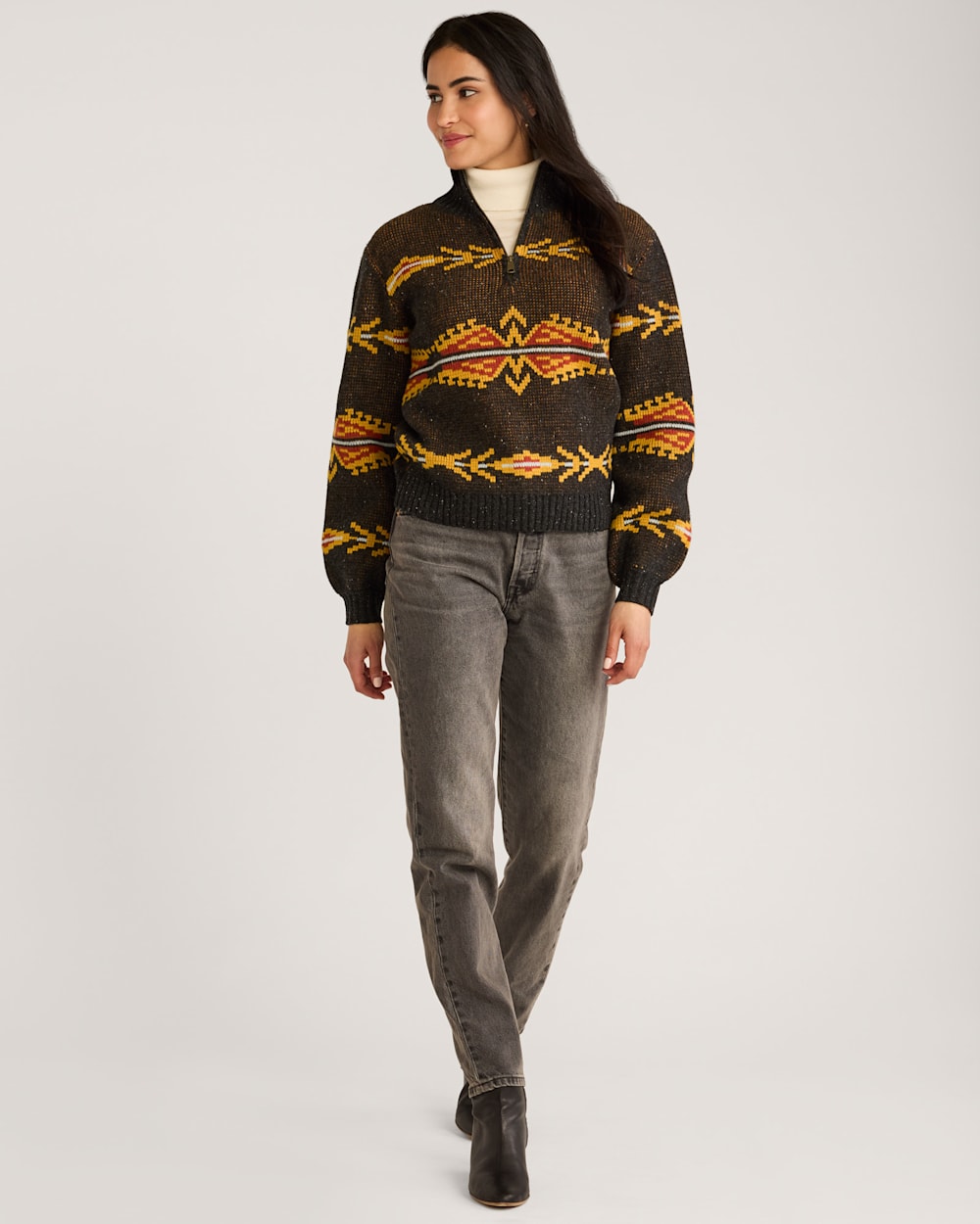 Shop Women s Quarter Zip Merino Sweater for Classic Softness Pendleton
