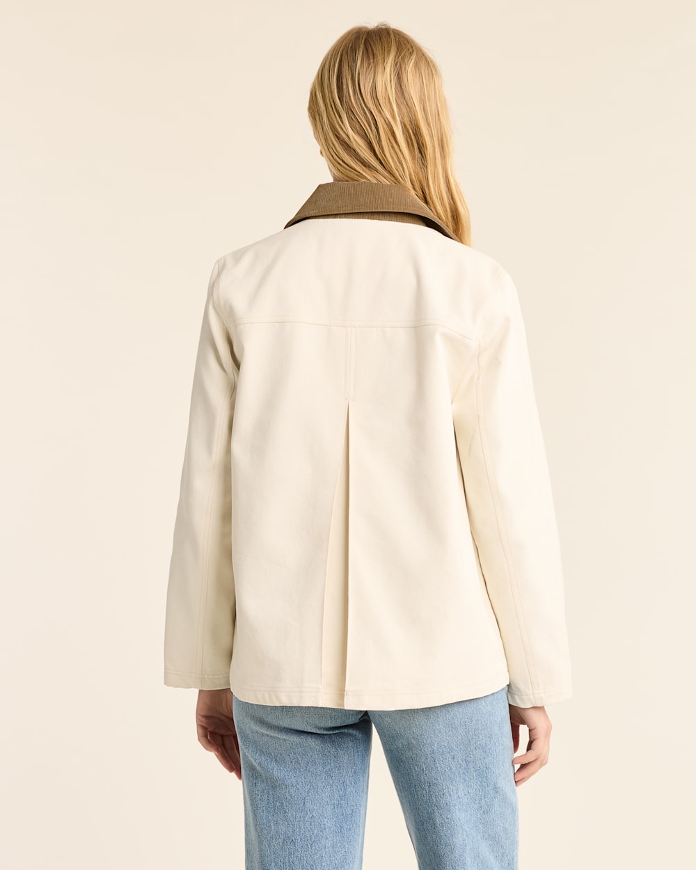 ALTERNATE VIEW OF WOMEN'S HAZEL CANVAS SWING JACKET IN BONE image number 2