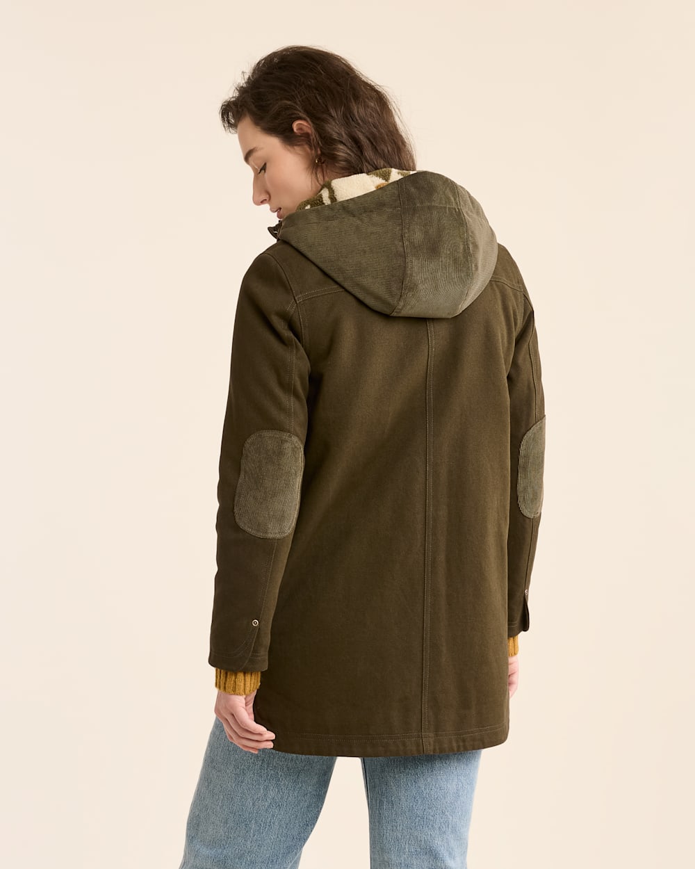 ALTERNATE VIEW OF WOMEN'S CEDAR CREEK CANVAS PARKA IN DARK OLIVE image number 3