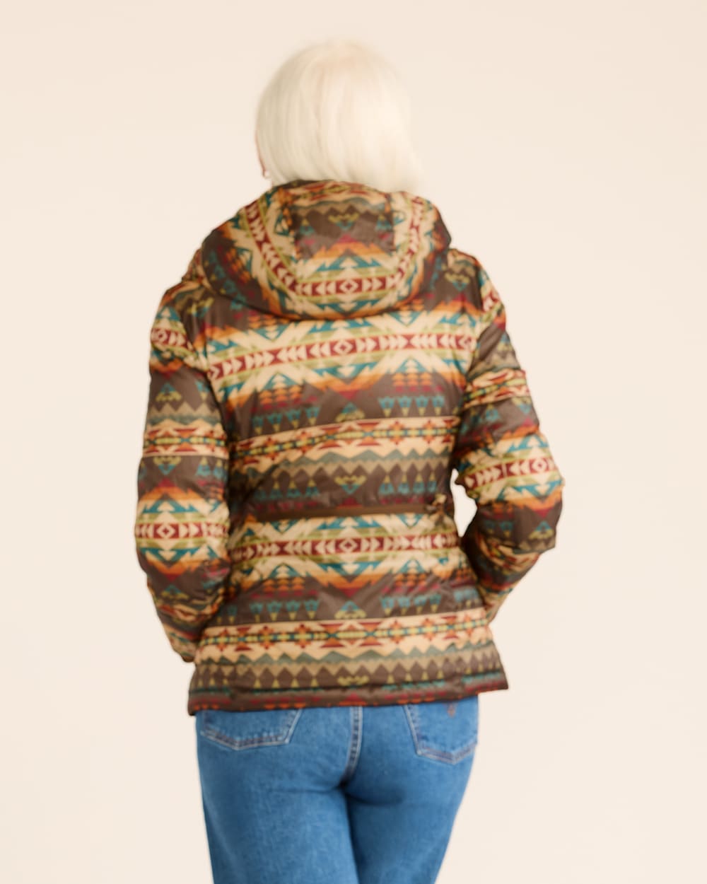 ALTERNATE VIEW OF WOMEN'S SOLSTICE CANYON REVERSIBLE JACKET IN BROWN MULTI image number 4