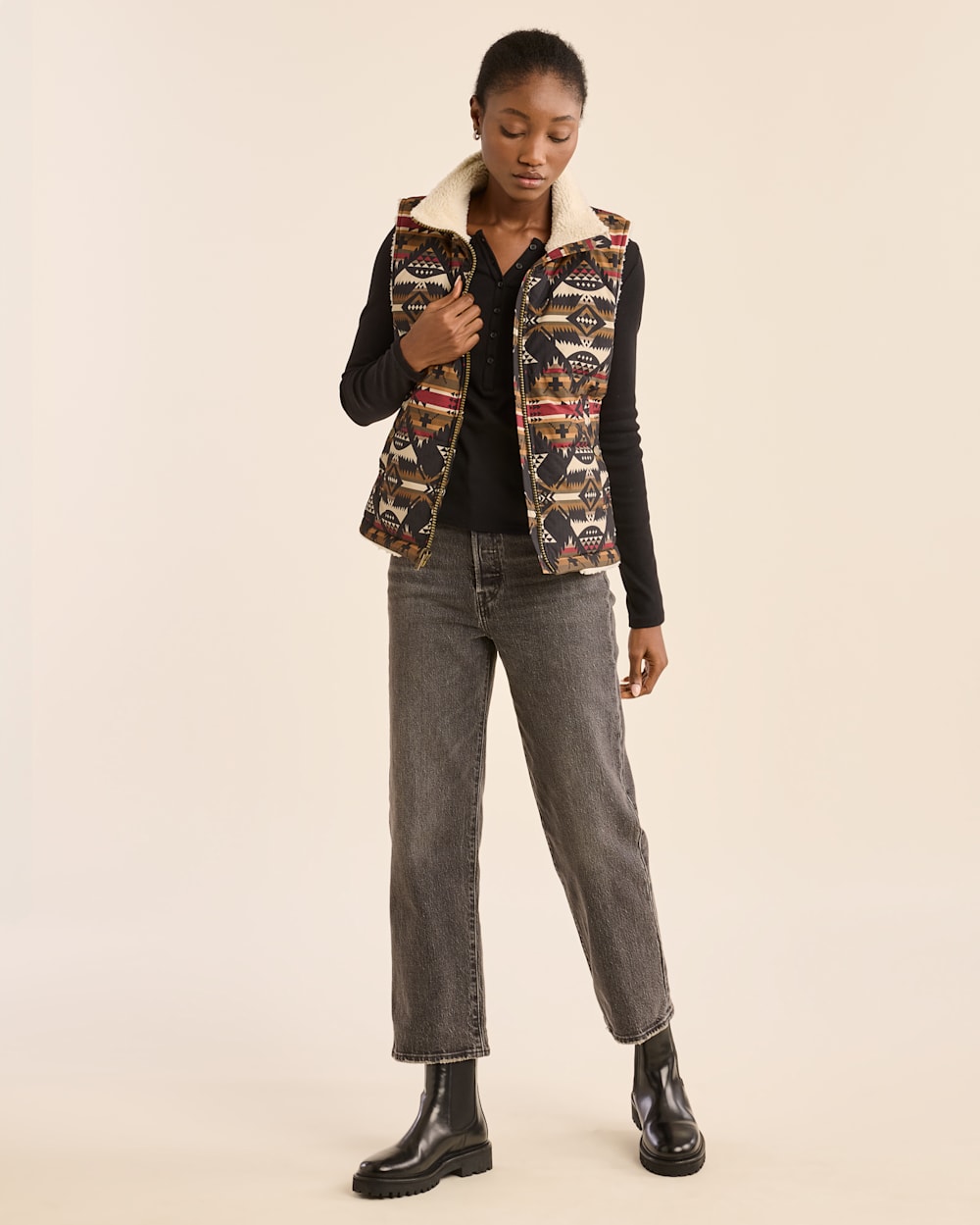 Fleece lined vest womens hot sale