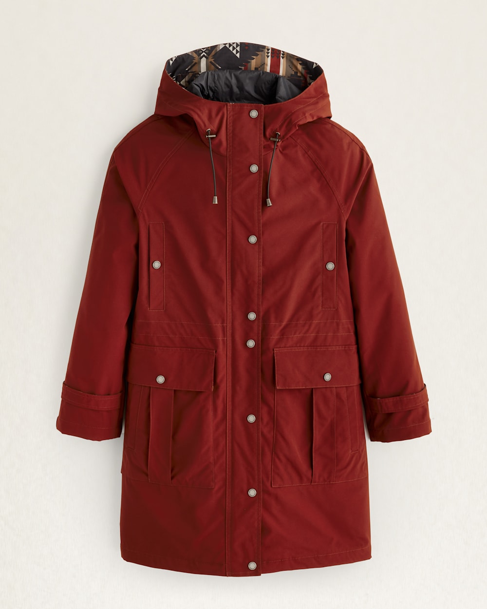 WOMEN'S BRIDGEPORT HOODED PARKA IN FIRED BRICK image number 1