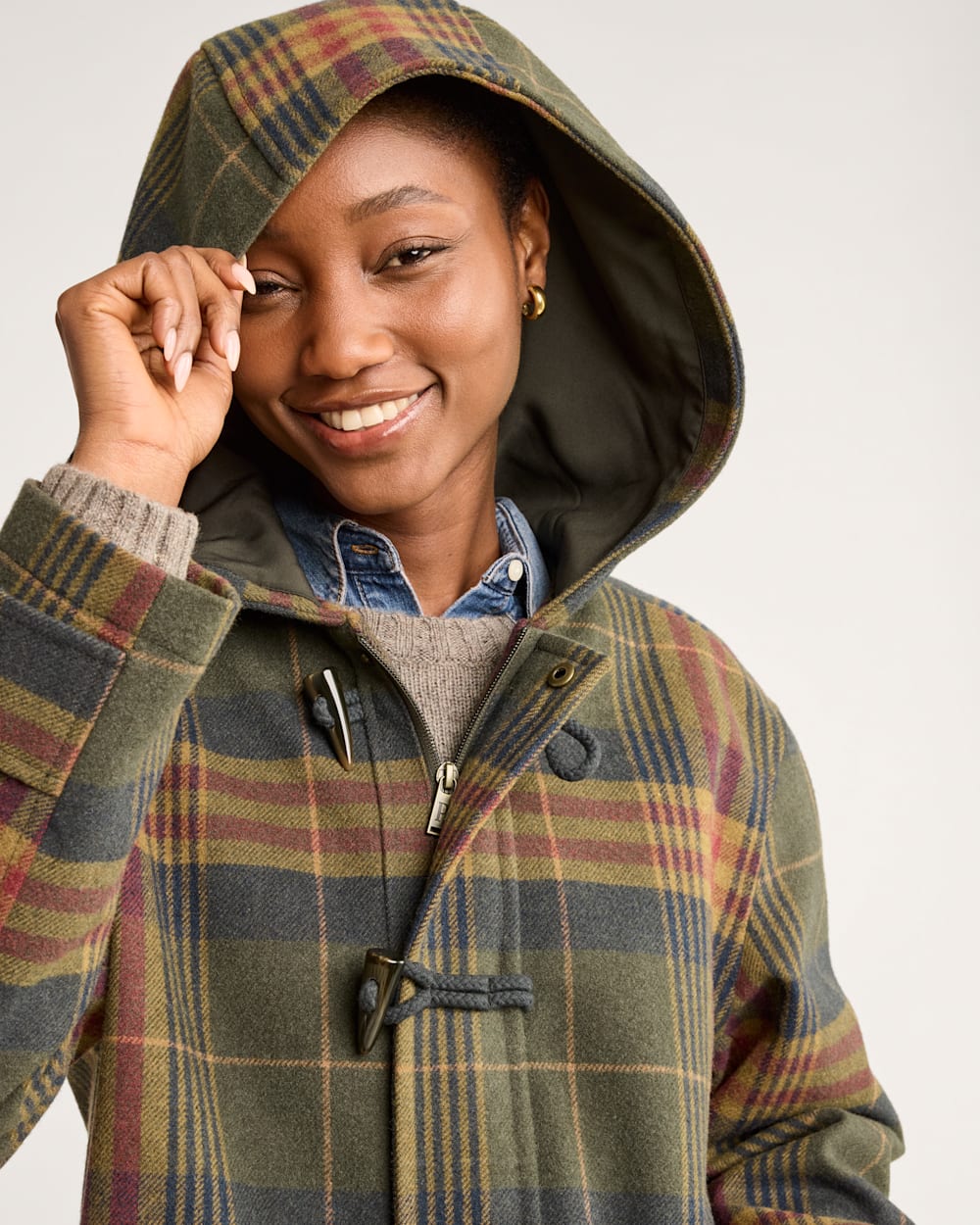 Tartan duffle coat online
