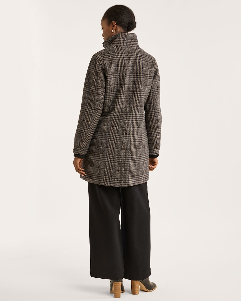 ALTERNATE VIEW OF WOMEN'S KINGSTON COMMUTER COAT IN NAVY/TAN GLEN PLAID image number 3