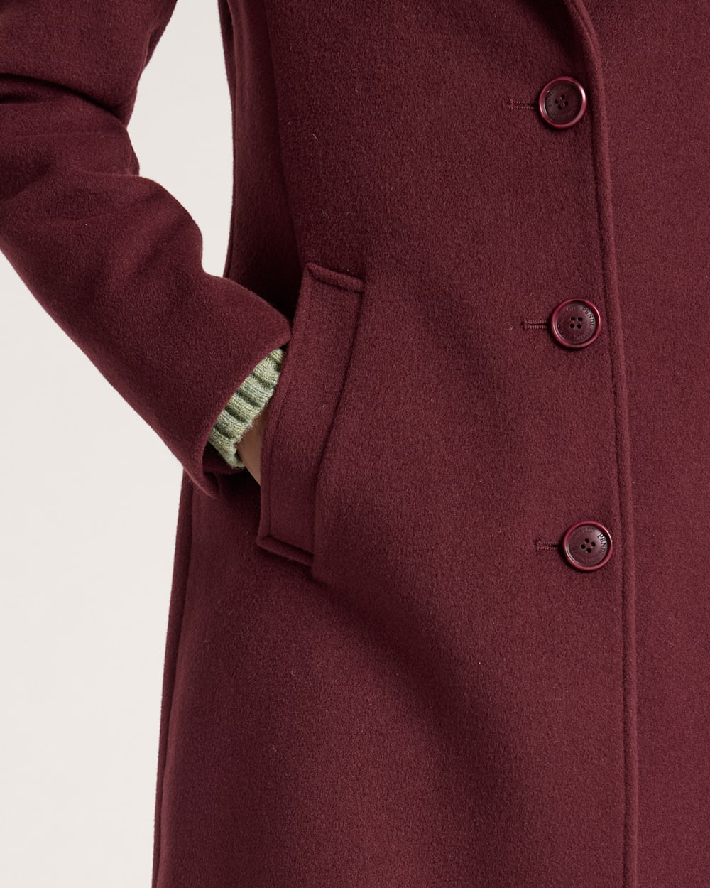 ALTERNATE VIEW OF WOMEN'S LOMBARD WOOL WALKER COAT IN MERLOT image number 5
