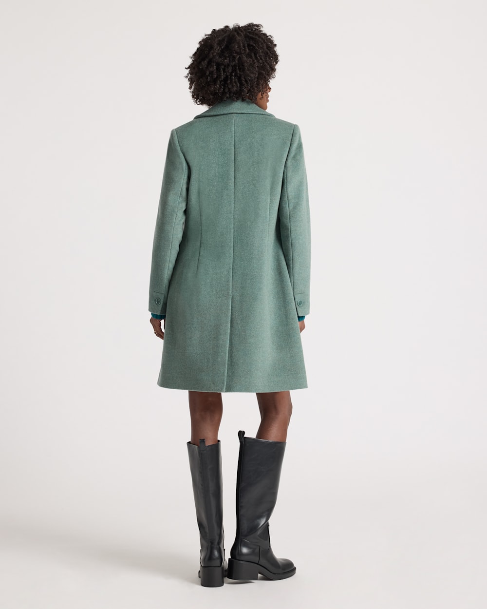 ALTERNATE VIEW OF WOMEN'S LOMBARD WOOL WALKER COAT IN SHALE image number 2
