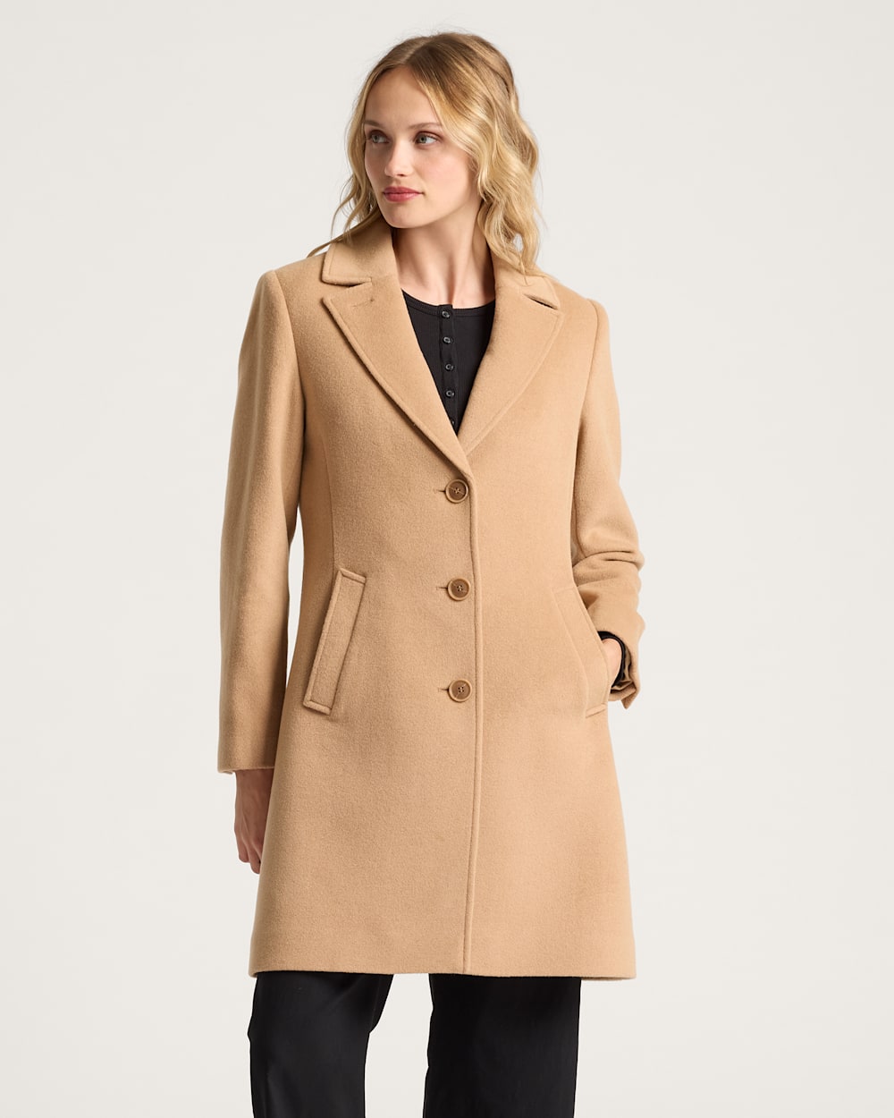 WOMEN'S LOMBARD WOOL WALKER COAT IN ICED LATTE image number 1