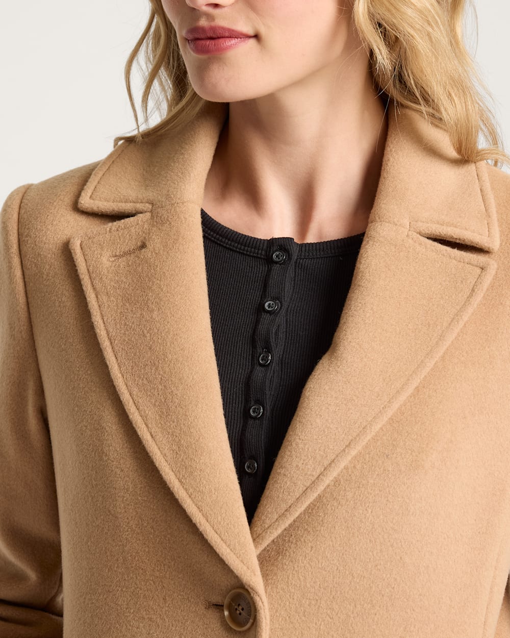 ALTERNATE VIEW OF WOMEN'S LOMBARD WOOL WALKER COAT IN ICED LATTE image number 4