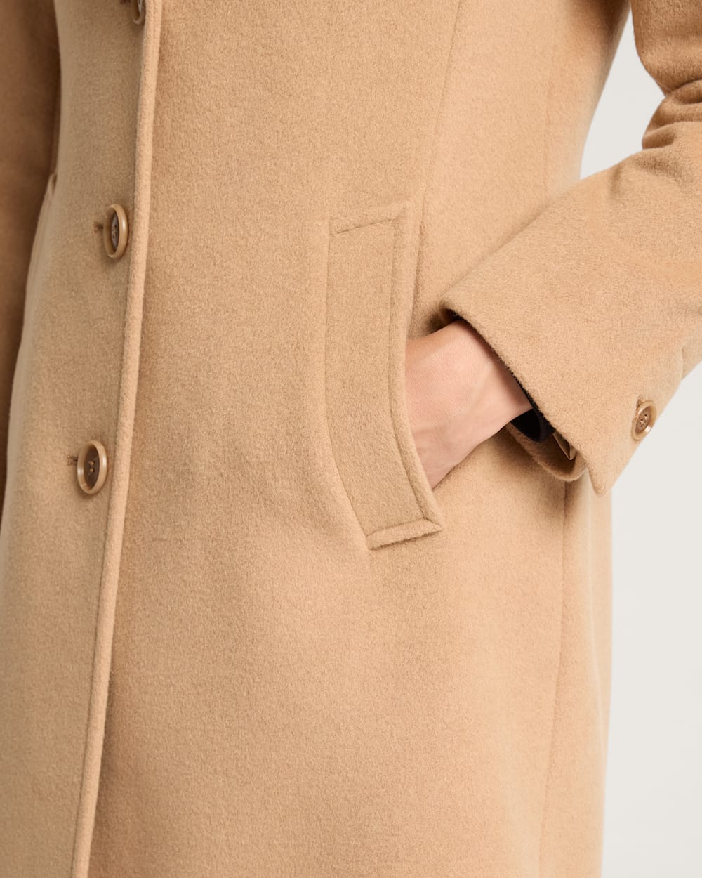 ALTERNATE VIEW OF WOMEN'S LOMBARD WOOL WALKER COAT IN ICED LATTE image number 5