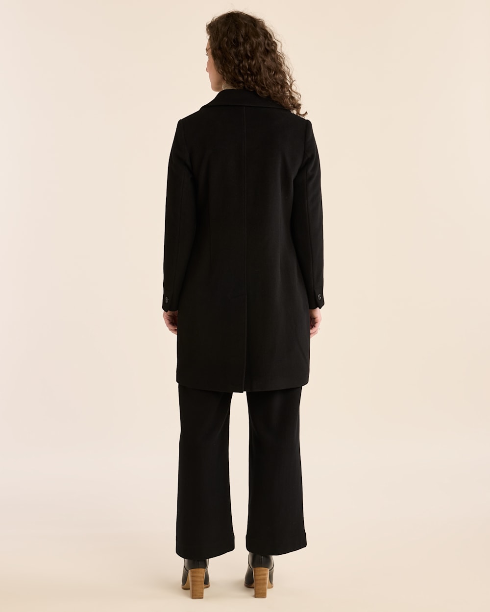 ALTERNATE VIEW OF WOMEN'S LOMBARD WOOL WALKER COAT IN BLACK image number 3