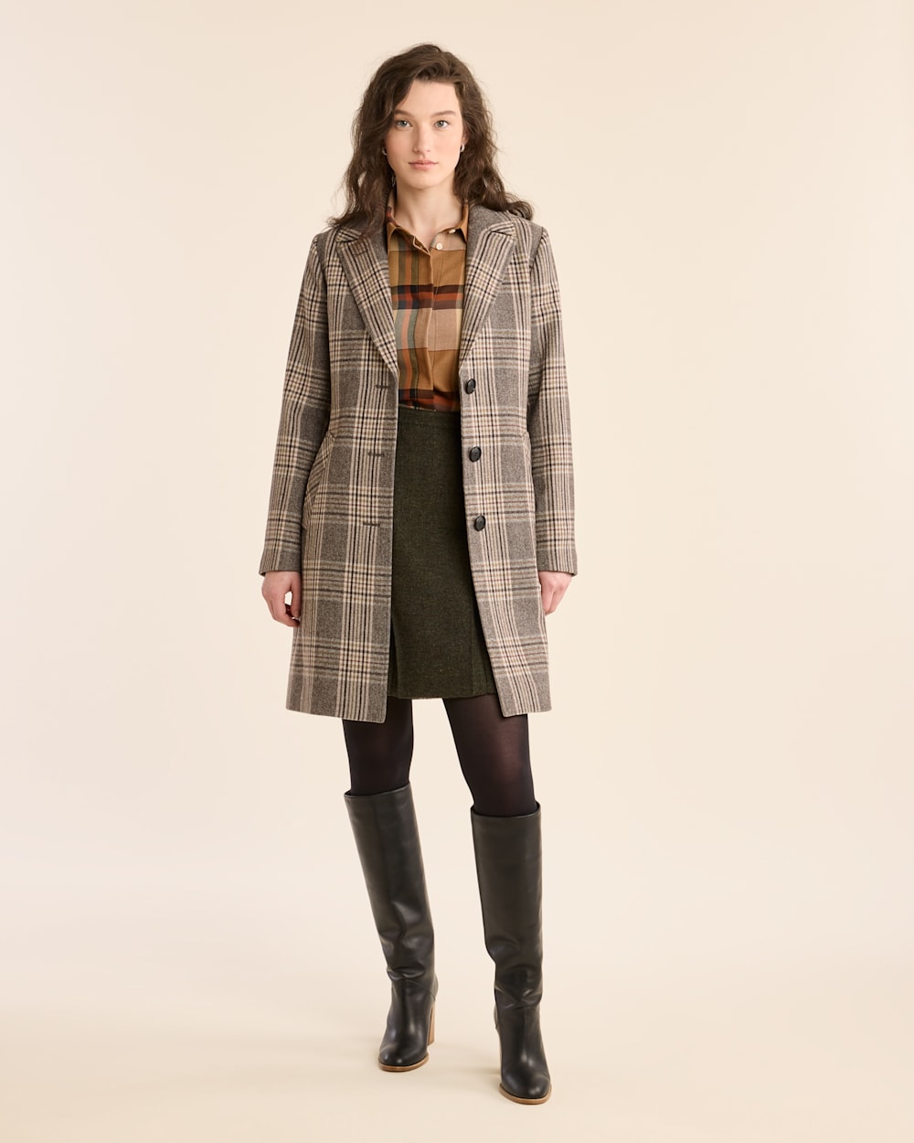 Shop Women s Plaid Lombard Wool Walker Coat Pendleton