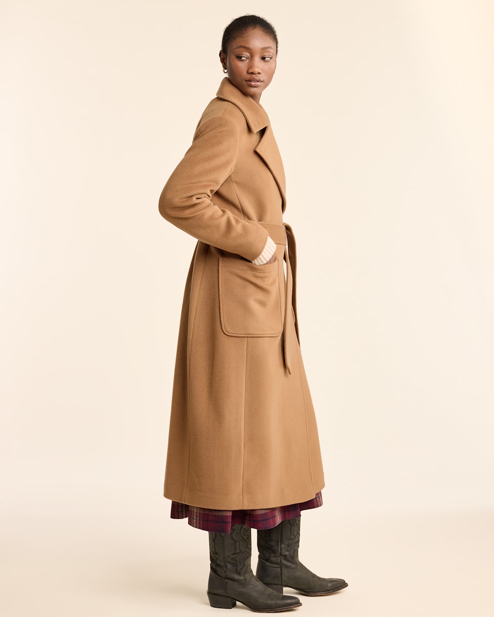 Women s Nob Hill Wool Wrap Coat 20 Beige by Pendleton