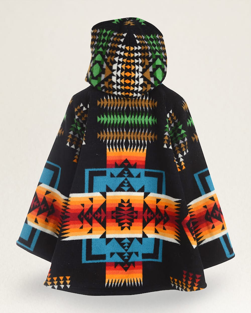 ALTERNATE VIEW OF LINDSEY THORNBURG X PENDLETON BLANKET CLOAK IN BLACK CHIEF JOSEPH image number 2