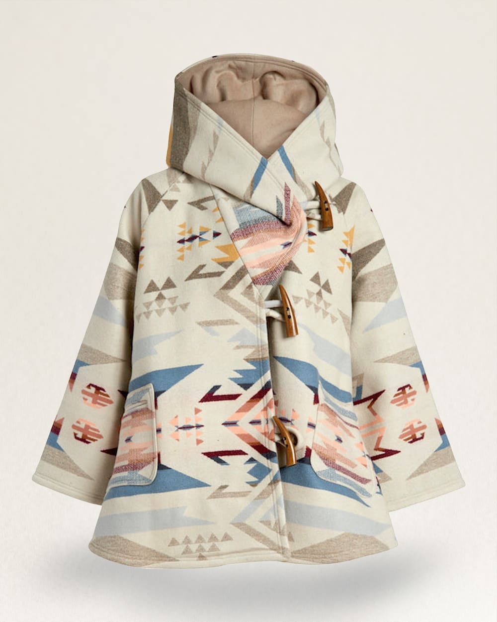 LINDSEY THORNBURG X PENDLETON BLANKET CLOAK IN WHITE SANDS image number 1