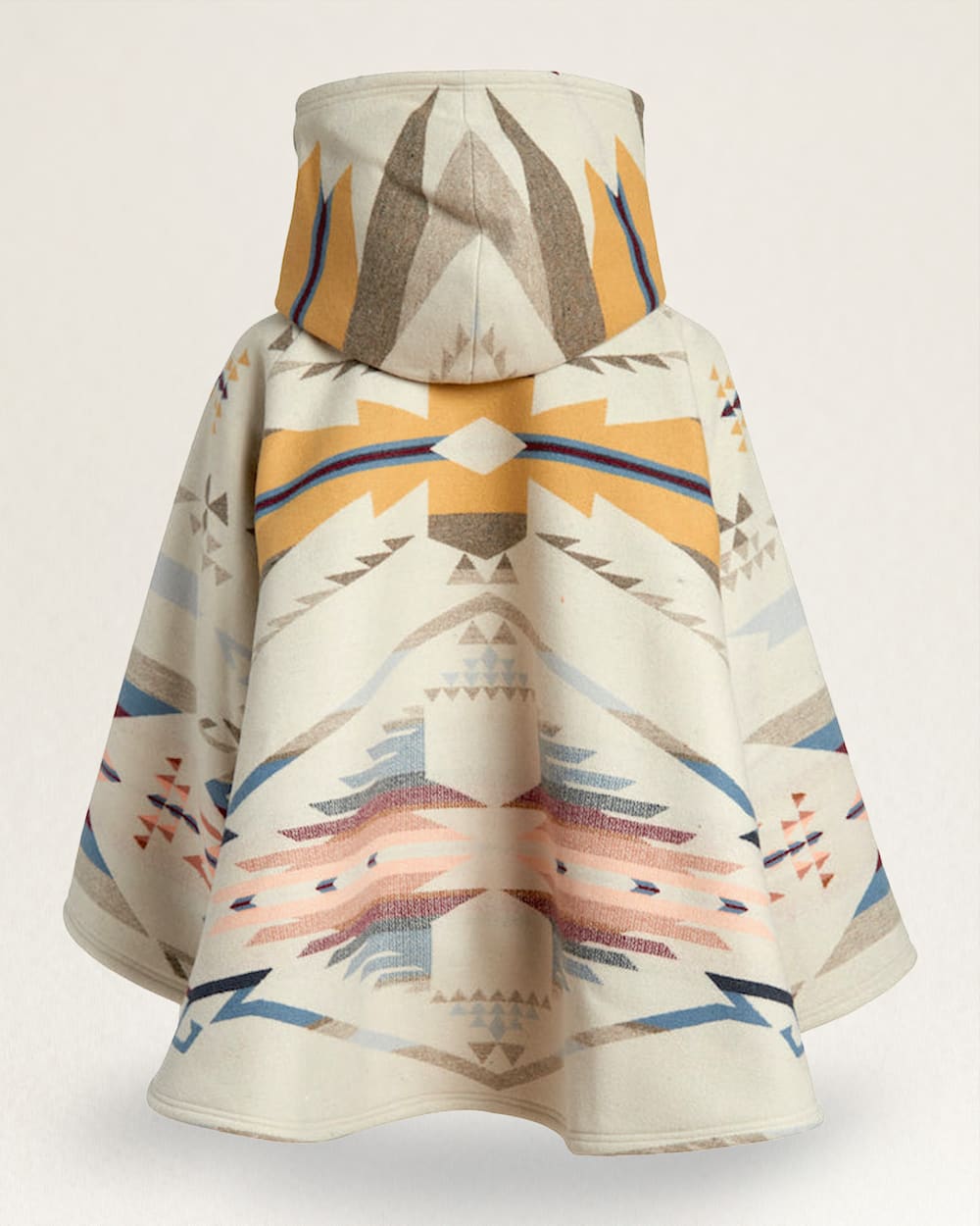 ALTERNATE VIEW OF LINDSEY THORNBURG X PENDLETON BLANKET CLOAK IN WHITE SANDS image number 2