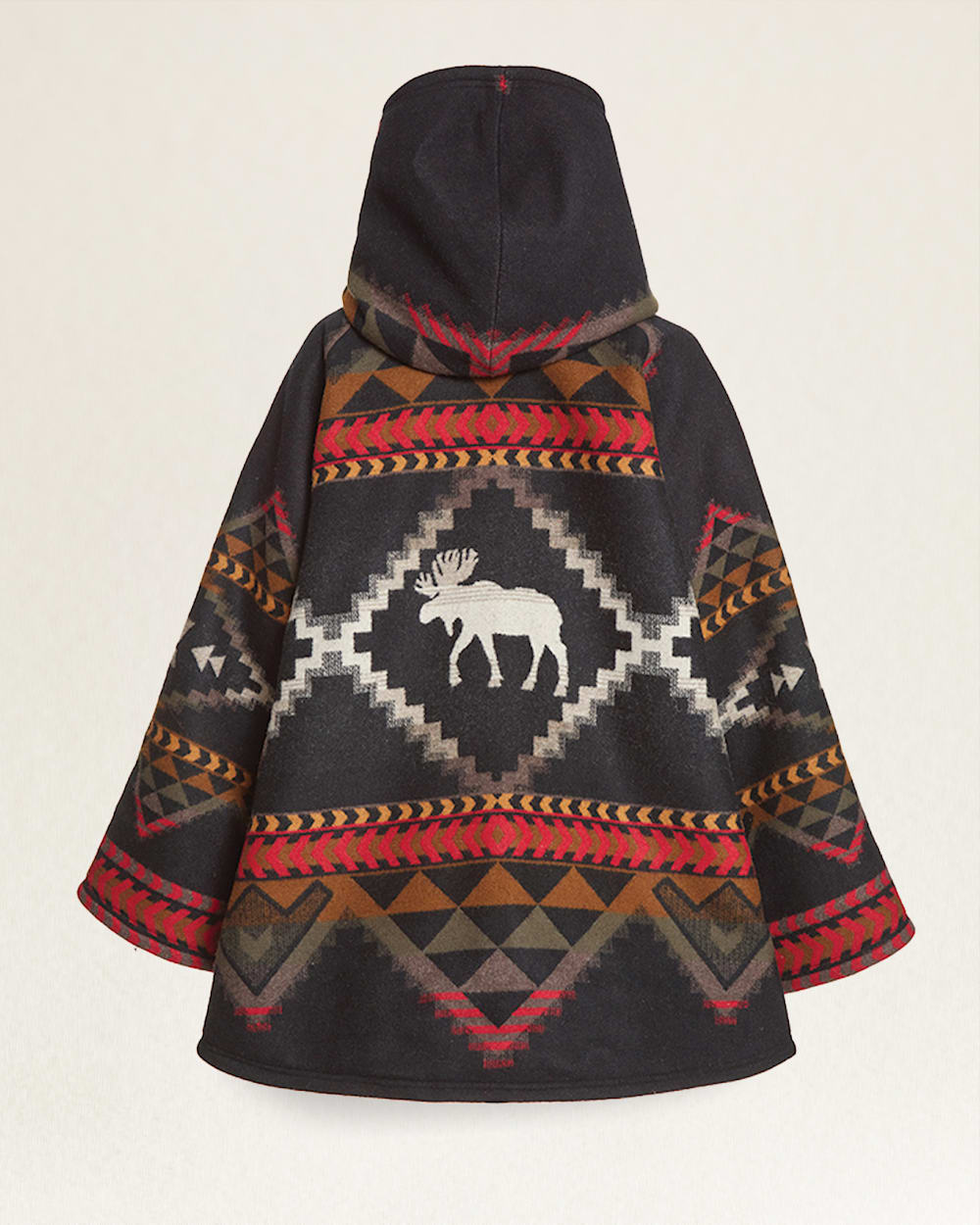 ALTERNATE VIEW OF LINDSEY THORNBURG X PENDLETON BLANKET CLOAK IN BLACK LOST TRAILS image number 2