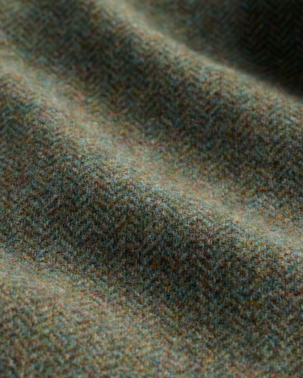 ALTERNATE VIEW OF WOMEN'S DAVIS HERRINGBONE WOOL BLAZER IN GREEN/SHALE MIX image number 7