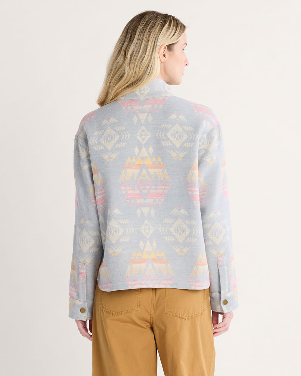 ALTERNATE VIEW OF WOMEN'S DOUBLESOFT HALF-ZIP PULLOVER IN BLUE AGATE BEACH image number 2