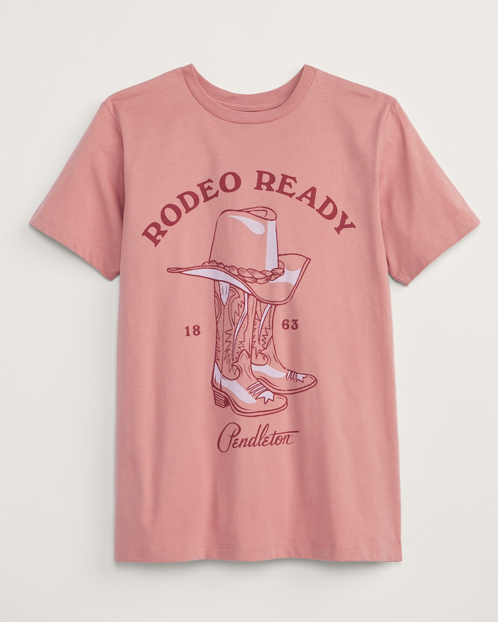 WOMEN'S RODEO READY GRAPHIC TEE IN DUSTY ROSE image number 1