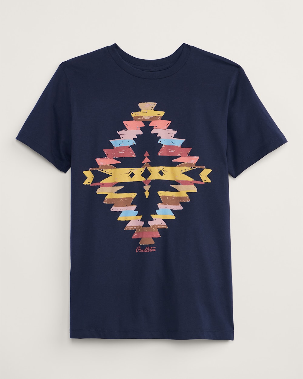 WOMEN'S GEOMETRIC GRAPHIC TEE IN NAVY image number 1