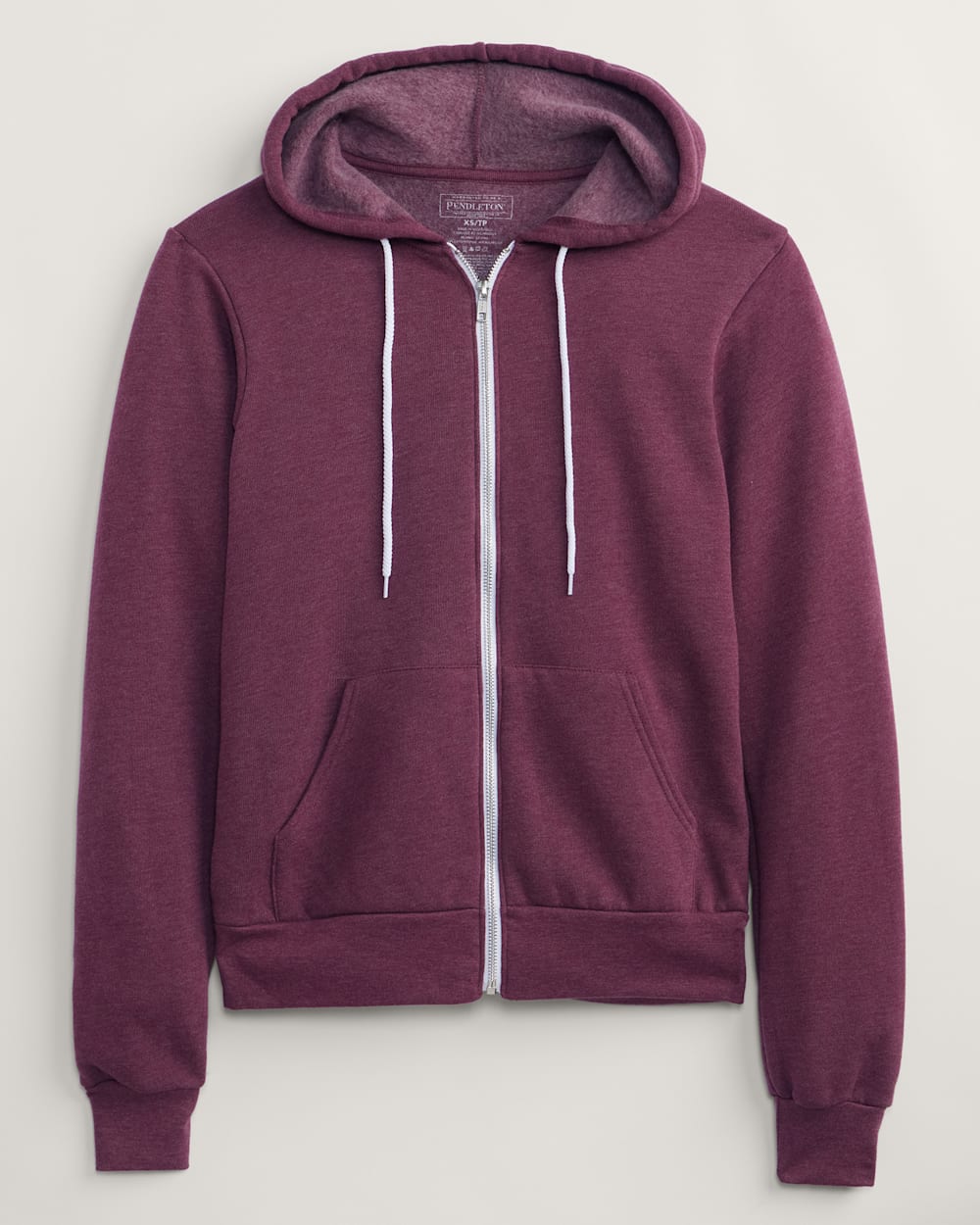 WOMEN'S ROPE GRAPHIC ZIP HOODIE IN MAROON HEATHER image number 1