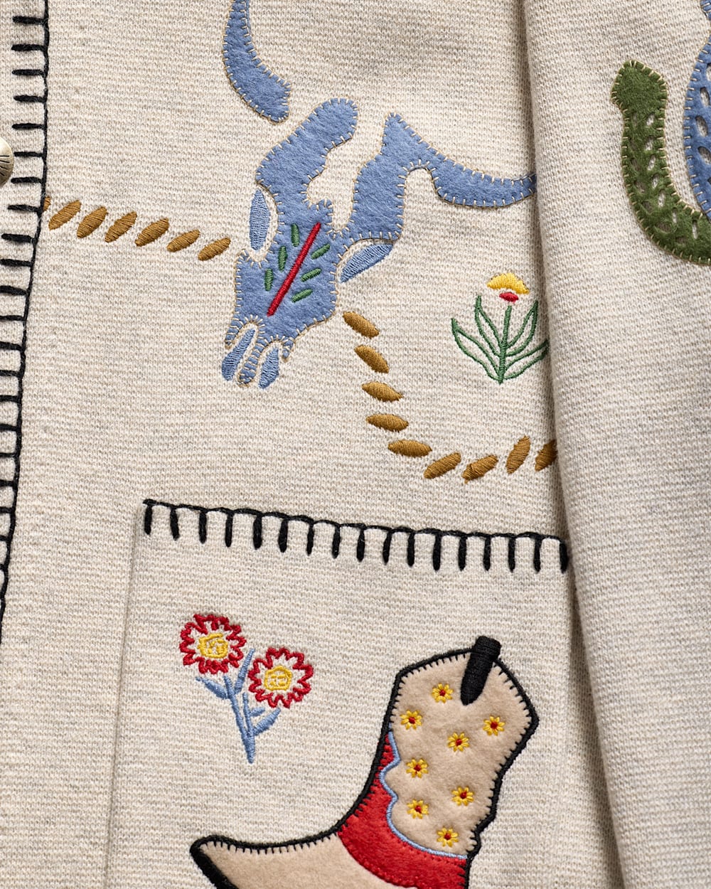 ALTERNATE VIEW OF WOMEN'S SOUVENIR CARDIGAN IN OATMEAL MULTI image number 6