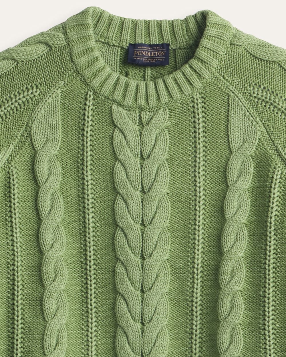 ALTERNATE VIEW OF WOMEN'S COTTON CABLE SWEATER IN SPRUCE image number 2
